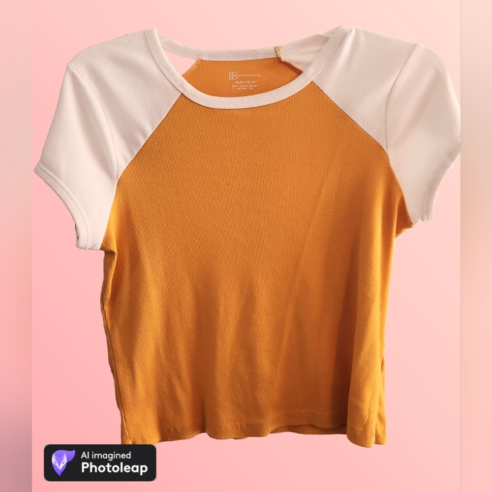 Mustard Yellow Crop Top Tee 🌻